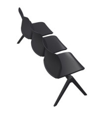 Panca attesa Alpha AP3P - 3 posti - senza braccioli - nero - Unisit Panca attesa Alpha AP3P - 3 posti - senza braccioli - nero - Unisit