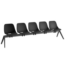 Panca attesa Quick QK5P - 5 posti - senza braccioli - nero - Unisit Panca attesa Quick QK5P - 5 posti - senza braccioli - nero - Unisit