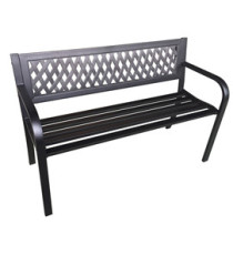 Panca da giardino Boulevard  - 75 x 50 x 120 cm - acciaio/ABS - nero - Garden Friend Panca da giardino Boulevard  - 75 x 50 x 120 cm - acciaio/ABS - nero - Garden Friend