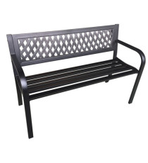 Panca da giardino Boulevard  - 75 x 50 x 120 cm - acciaio/ABS - nero - Garden Friend Panca da giardino Boulevard  - 75 x 50 x 120 cm - acciaio/ABS - nero - Garden Friend