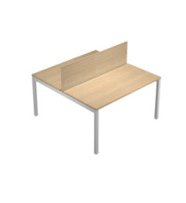 Pannello divisorio Agorà - per scrivania multiple - 140 x 32 cm - rovere