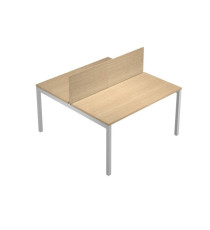 Pannello divisorio Agorà - per scrivania multiple - 140 x 32 cm - rovere