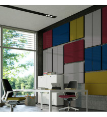 Pannello fonoassorbente Moody - 160 x 40 cm - rosso Pannello fonoassorbente Moody - 160 x 40 cm - rosso