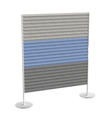 Pannello fonoassorbente Stripes - 120 x 140 cm - grigio chiaro/azzurro/grigio medio