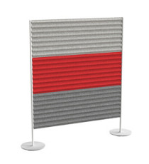 Pannello fonoassorbente Stripes - 120 x 140 cm - grigio chiaro/rosso/grigio medio