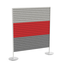 Pannello fonoassorbente Stripes - 120 x 140 cm - grigio chiaro/rosso/grigio medio