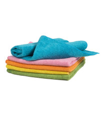 Panno in microfibra - multiuso - 40x40 cm - colori assortiti - Perfetto - conf. 5 pezzi