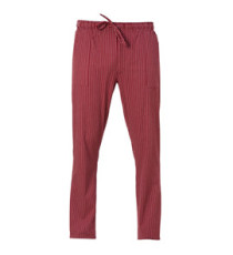 Pantalone cuoco Enrico - unisex - taglia M - gessato bordeaux - Giblor's