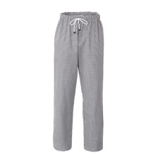 Pantalone cuoco Plutone - unisex - taglia L - bianco/quadretti neri - Giblor's