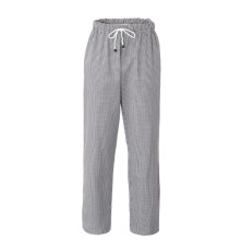 Pantalone cuoco Plutone - unisex - taglia M - bianco/quadretti neri - Giblor's