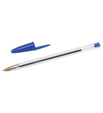 Penna a sfera Cristal - punta media 1,0mm - blu  - Bic - conf. 90+10 pezzi Penna a sfera Cristal - punta media 1,0mm - blu  - Bic - conf. 90+10 pezzi