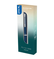 Penna a sfera scatto Acro 1000 - punta 1.0 mm - fusto blu scuro - Pilot Penna a sfera scatto Acro 1000 - punta 1.0 mm - fusto blu scuro - Pilot
