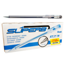 Penna a sfera Super B - punta 0,7 mm - blu - Pentel - promo pack 12+2 pezzi