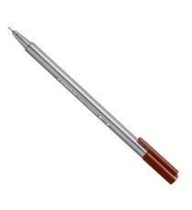 Penna Fineliner triplus - tratto 0,30mm - marrone Van Dyke - Staedtler Penna Fineliner triplus - tratto 0,30mm - marrone Van Dyke - Staedtler