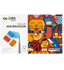 Pastiglia acquerello - ø 18 mm x 10 mm - colori assortiti - Carioca Plus - conf. 12 pezzi Pastiglia acquerello - ø 18 mm x 10 mm - colori assortiti - Carioca Plus - conf. 12 pezzi
