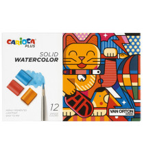 Pastiglia acquerello - ø 18 mm x 10 mm - colori assortiti - Carioca Plus - conf. 12 pezzi Pastiglia acquerello - ø 18 mm x 10 mm - colori assortiti - Carioca Plus - conf. 12 pezzi