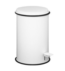 Pattumiera - 5 L - acciaio inox - bianco - Laminart