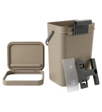 Pattumiera Gino - per rifiuti organici - 24 x 19 x 35,5 cm - 12 lt - marrone - Perfetto Pattumiera Gino - per rifiuti organici - 24 x 19 x 35,5 cm - 12 lt - marrone - Perfetto