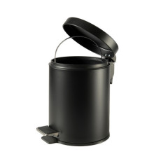 Pattumiera Premium - con pedale e vaschetta - 3 L - nero satinato - Perfetto Pattumiera Premium - con pedale e vaschetta - 3 L - nero satinato - Perfetto