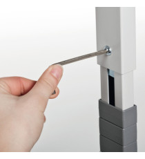 Pc Workstation System 80 VH - con ruote - 3 ripiani - 80 x 56,4 x 92/122 cm - grigio - Durable