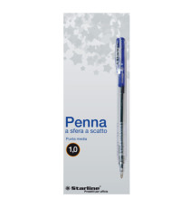 Penna a sfera a scatto  - punta 1,0mm - blu - Starline - conf. 20 pezzi
