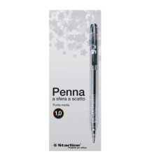 Penna a sfera a scatto - punta 1,0mm - nero  - Starline - conf. 20 pezzi
