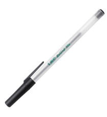 Penna a sfera a scatto con cappuccio ECOlutions - punta 1,0mm - nero  - Bic  - conf. 60 pezzi Penna a sfera a scatto con cappuccio ECOlutions - punta 1,0mm - nero  - Bic  - conf. 60 pezzi