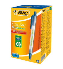 Penna a sfera a scatto ECOlutions - punta 1,0mm - blu - Bic - conf. 50 pezzi
