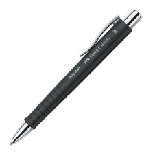 Penna a sfera a scatto Poly Ball - Punta 0,7 mm - fusto nero - Faber-Castell Penna a sfera a scatto Poly Ball - Punta 0,7 mm - fusto nero - Faber-Castell