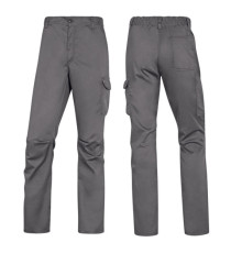 Pantalone da lavoro Panostrpa - sargia/poliestere/cotone/elastan - taglia L - grigio/nero - Deltaplus Pantalone da lavoro Panostrpa - sargia/poliestere/cotone/elastan - taglia L - grigio/nero - Deltaplus