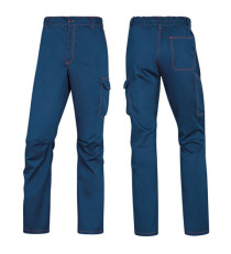 Pantalone da lavoro Panostrpa - sargia/poliestere/cotone/elastan - taglia XL - blu/arancio - Deltaplus