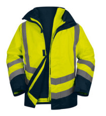 Parka 5 in 1 Optimum 3 alta visibilità - taglia M - giallo fluo - Deltaplus Parka 5 in 1 Optimum 3 alta visibilità - taglia M - giallo fluo - Deltaplus