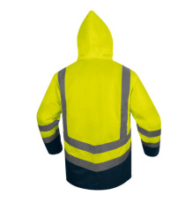 Parka 5 in 1 Optimum 3 alta visibilità - taglia M - giallo fluo - Deltaplus Parka 5 in 1 Optimum 3 alta visibilità - taglia M - giallo fluo - Deltaplus