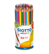 Pastelli - laccato - diametro mina 3,80 mm - colori assortiti - Giotto - barattolo 84 pezzi Pastelli - laccato - diametro mina 3,80 mm - colori assortiti - Giotto - barattolo 84 pezzi