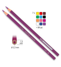 Pastelli - laccato - diametro mina 3,80 mm - colori assortiti - Giotto - barattolo 84 pezzi Pastelli - laccato - diametro mina 3,80 mm - colori assortiti - Giotto - barattolo 84 pezzi