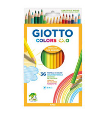 Pastelli colorati Colors 3.0 - diametro mina 3 mm - Giotto - astuccio 36 pezzi Pastelli colorati Colors 3.0 - diametro mina 3 mm - Giotto - astuccio 36 pezzi