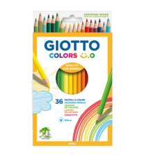 Pastelli colorati Colors 3.0 - diametro mina 3 mm - Giotto - astuccio 36 pezzi Pastelli colorati Colors 3.0 - diametro mina 3 mm - Giotto - astuccio 36 pezzi