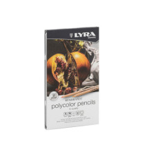 Pastelli colorati Rembrandt Polycolor -  3,7 mm - colori assortiti - Lyra - astuccio in metallo 12 pezzi