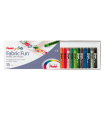 Pastelli per tessuto Fabric Fun - 15 colori assortiti - Pentel - astuccio 15 pastelli Pastelli per tessuto Fabric Fun - 15 colori assortiti - Pentel - astuccio 15 pastelli