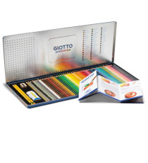 Pastello Supermina - mina 3,8 mm - colori assortiti - Giotto - astuccio in metallo 50 pezzi