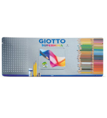 Pastello Supermina - mina 3,8 mm - colori assortiti - Giotto - astuccio in metallo 50 pezzi