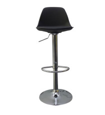 Sgabello Bobba - PPLacciaio cromato - 39x42x83/104cm - nero - Paperflow