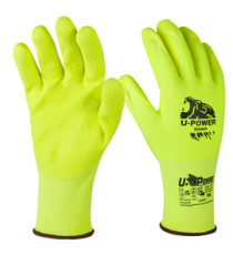 Guanti di protezione ICON - con polsino giallo - taglia 08 - giallo fluo - U-Power