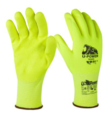 Guanti di protezione ICON - con polsino nero - taglia 10 - giallo fluo - U-Power