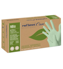 Guanti in nitrile bio - taglia XS - verde pastello - Reflexx - conf. 100 pezzi Guanti in nitrile bio - taglia XS - verde pastello - Reflexx - conf. 100 pezzi