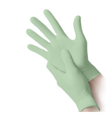 Guanti in nitrile bio - tg S - verde pastello - Reflexx - conf. 100 pezzi Guanti in nitrile bio - tg S - verde pastello - Reflexx - conf. 100 pezzi