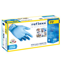 Guanti in nitrile foodline R72 - tg M - azzurro - Reflexx - conf. 100 pezzi Guanti in nitrile foodline R72 - tg M - azzurro - Reflexx - conf. 100 pezzi