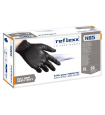 Guanti in nitrile N85B - ultra resistenti - tg XL - nero - Reflexx - conf. 50 pezzi Guanti in nitrile N85B - ultra resistenti - tg XL - nero - Reflexx - conf. 50 pezzi