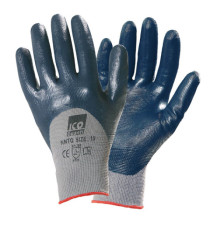 Guanti mechanical Safety Palmpro 113 - per ambienti oleosi - taglia L - grigio/blu - Icoguanti