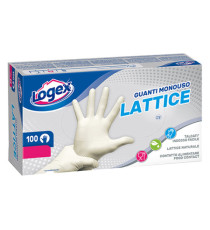 Guanti monouso in lattice - tg. L - Logex Professional - scatola 100 pezzi Guanti monouso in lattice - tg. L - Logex Professional - scatola 100 pezzi